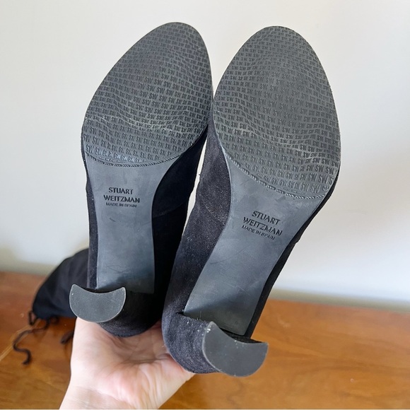 Stuart Weitzman • Highland Boot over the knee thigh high black suede heeled - Picture 13 of 13